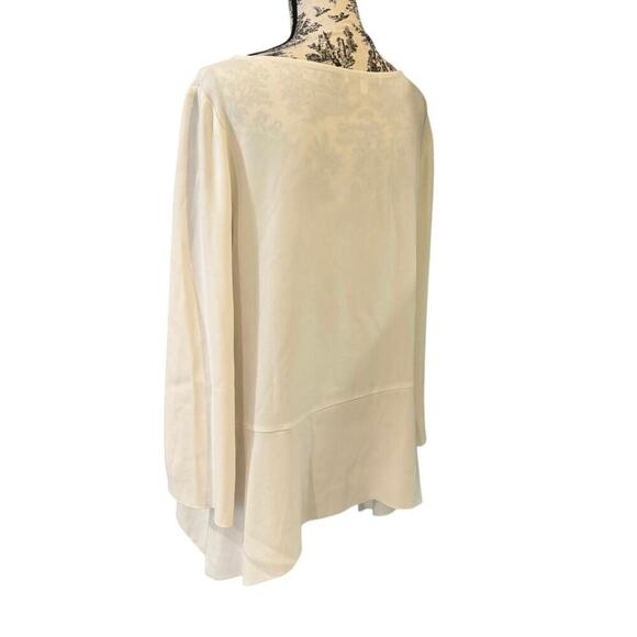 Elizabeth and James Ivory Layered Long Sleeve Tunic Top – Size L - Picture 2 of 4
